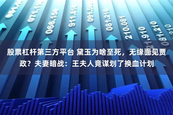 股票杠杆第三方平台 黛玉为啥至死,无缘面见贾政?夫妻暗战:王夫人竟谋划了换血计划